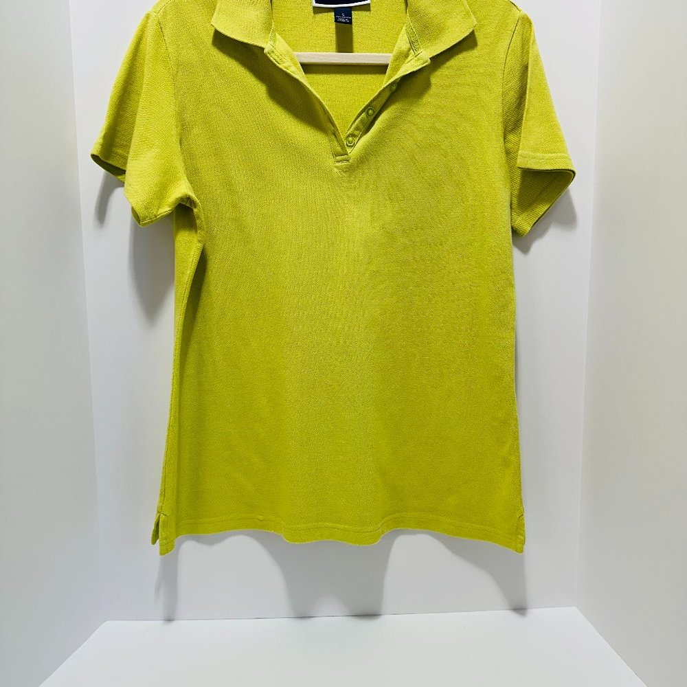 KAREN SCOTT Women's Collared Fitted Pullover T-Shirt; Color: Mint Green; Size: S